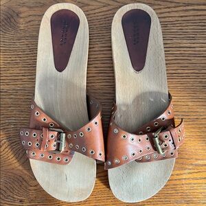 Isabel Marant Jaso Leather Studded Clogs